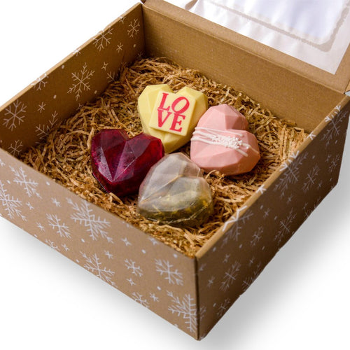 Zestaw serduszki czekoladowe i herbaciane