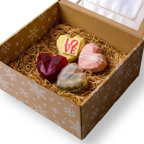 Zestaw serduszki czekoladowe i herbaciane